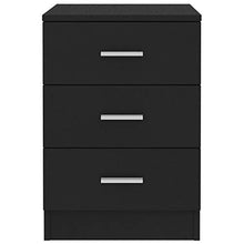 SKM Comodini 2 pz Nero 38x35x56 cm in Truciolato