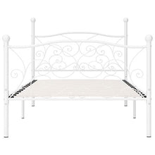 SKM Giroletto con Doghe Bianco in Metallo 100x200 cm