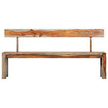 Banc 160 cm Gris Bois de Sesham massif