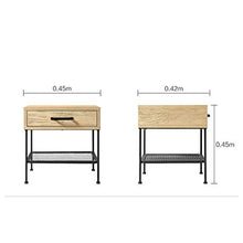 Arredamento Comò e cassettiere Tavolo in Legno Massiccio Comodino tavolino Comodino cassettiera (Color : Brown, Size : 45 * 42 * 45cm)