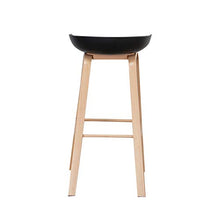 Set di 2 sgabelli da bar, piedi in metallo, per sala da pranzo, bistrot, bar, 82 cm, colore: nero