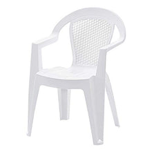 M2 Sedia Sofia Rattan PVC Bianco Sovrapponibile