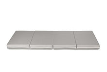 EVERGREENWEB - Materasso Waterfoam MULTIUSO trasformabile in Confortevole Pouf Letto Futon Salvaspazio pieghevole 4 pezzi Materasso Singolo alto 10 cm SFODERABILE adatto per MASSAGGI Shiatsu GRIGIO
