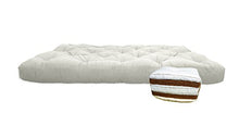 Futon Cocco con 1 Strato di Lattice, 180x200x17 cm.