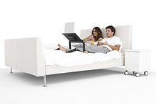 Supporto regolabile da tavolo per PC portatile, in alluminio, presa d'aria con ventola con ventole CPU, ultra leggero ed ergonomico, vassoio stand up per il letto e la sedia Nero