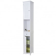 Mendler Arredo bagno serie HWC-F75 MDF bianco 30x32x196cm mobile alto