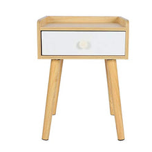 Hyjgjzjh - Comodino per camera da letto, cassetto, mobiletto da comodino (colore legno) semplice e moderno