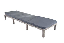 Mendler Lettino da Esterno polyrattan HWC-A51 Regolabile Basic Grigio Cuscino Grigio Scuro