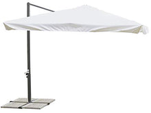 OMBRELLONE DA GIARDINO CON PALO LATERALE 3 X 3 METRI IN ALLUMINIO