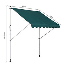 giordano shop Tenda da Sole Avvolgibile 2x1,5m Outsy Verde