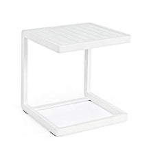 TAVOLINO Basso KONNOR 40X40 Bianco CX21 ALLUMINIO BIZZOTTO Cod. 0662287