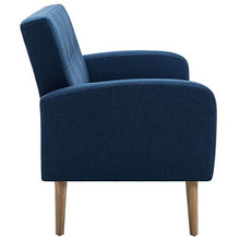 Tidyard Divano a 3 Posti Reclinabile in Tessuto,Poltrona Relax Poltrona Moderna,Design Confortevole,Blu