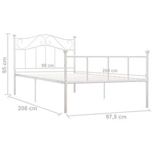 SKM Giroletto Bianco in Metallo 90x200 cm (12.4kg)