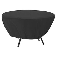Tarente Tavola Rotonda Copertura Antipolvere Esterna Impermeabile coperture Giardino Patio mobili (Nero)