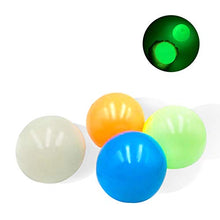 CaCaCook Globbles Sticky Ball Toys, 4 Palline Luminose Fluorescenti e adesive per Bersaglio Giocattoli da Parete per alleviare Lo Stress e Una Migliore Messa a Fuoco per Adulti e Bambini