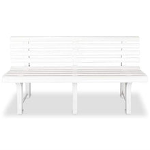 FAMIROSA Panchina da Giardino 145,5 cm in Plastica Bianca