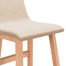 vidaXL 2X Sedie da Bar Sedie per Bancone Sgabelli per Pub Sedili Seggiole Sedie Alte Arredo per Bar Mobili Arredamento Crema in Tessuto