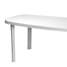 Piushopping Tavolo da Giardino per Esterno Rettangolare in Resina PLASTICA CM 140X82X72 (Bianco)