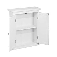 Teamson Home Mobile del Bagno Parete Legno Bianco Doppia Porta ELG-583