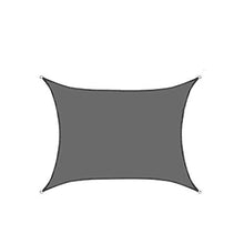 SRTUVDQ Tenda A Vela Parasole Rettangolare,Ombrelloni da Giardino Impermeabile Protezione Antivento con UV Protezione per Terrazza, Campeggio, Cortile,DarkGrey,5X5m