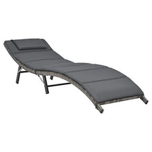 vidaXL Set Lettino Prendisole Pieghevole 5pz Polyrattan Grigio Sdraio Cislonga