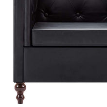vidaXL 2X Divano Chesterfield Similpelle Nero Moderno Lusso Arredo Casa Sofa