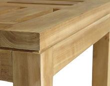 Beneffito - Tavolino quadrato per esterni, in teak, colore naturale, 35 x 45 x 45 cm