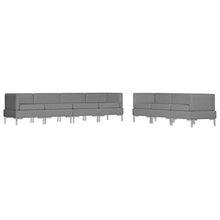 FAMIROSA Set di Divani 7 pz in Tessuto Grigio Scuro-2870