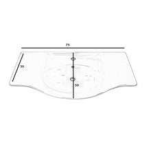 Shop Chic Arredo bagno shabby con base e lavabo 75cm bianco opaco