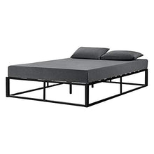 [en.casa] Letto in Metallo 180 x 200 cm con Rete a Doghe Acciaio Verniciato a Polvere Nero