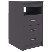 vidaXL - Sideboard mit Schubladen Grau 40×50×76 cm Spanplatte
