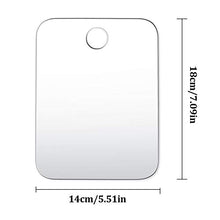 Specchio Doccia Specchio Ingranditore Specchio Leggero Appeso con Specchio Tascabile in Acciaio Inossidabile, Corda e Borsa, 6,8 x 5,2 Pollici/ 17,3 x 13,2 cm