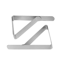 Gesh - Set di 18 clip per tovaglia da picnic, in acciaio, flessibile, per tovaglia, ideale per picnic, tende e matrimoni (argento)
