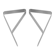 Gesh - Set di 18 clip per tovaglia da picnic, in acciaio, flessibile, per tovaglia, ideale per picnic, tende e matrimoni (argento)