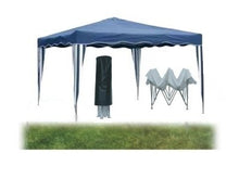 GrecoShop Gazebo Pieghevole Impermeabile in Alluminio 3x3m Verde/Blu/Bianco/Giallo Ocra