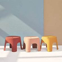 Senmubery, piccola panca antiscivolo tavolino da caffè in plastica semplice sgabello adulto ispessimento sgabello per bambini per scarpe sgabello corto bianco