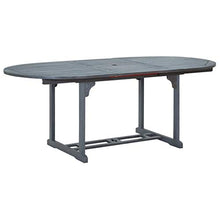 E E-NICES Tavolo da Giardino Grigio 200x100x74 cm in Legno di Acacia