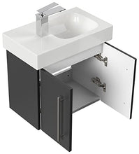 Mobile bagno con lavabo Geberit Icon XS 53cm a sinistra nero satinato