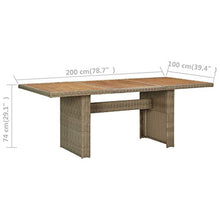 SKM Set da Pranzo da Giardino 7 pz con Cuscini in Polyrattan (76.6kg)