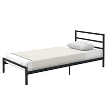 Belupai - Struttura letto in metallo, con rete a doghe, per camera dei bambini, 90 x 200 cm, colore: Nero