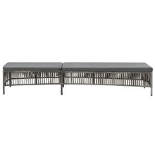 vidaXL Lettino Prendisole in Polyrattan Grigio con Cuscini Regolabile Sdraio