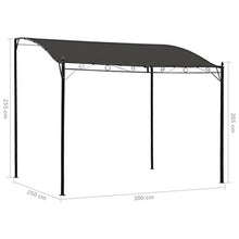 Tidyard Gazebo Petgolato da Giardino Antracite,Gazebo Pergola da Giardino 3x2,5 m