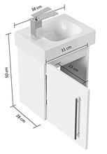 Mobile bagno con lavabo Geberit Icon 38cm a sinistra rovere chiaro