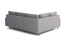 La Petite Maison - Divano angolare convertibile con 2 cassetti, 230 x 72 x 180 cm, colore: Grigio chiaro