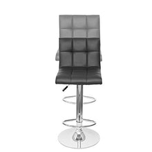 Mendler Set 2X sgabelli Lounge HWC-G87 Ecopelle Base cromata Grigio Bianco