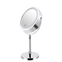 Dongyd Specchio per il trucco Illuminato - Specchio per Trucco da 7"con lucidalabbra, Specchio per Trucco con ingrandimento 10x, Luce Regolabile per Touch Screen, Specchio per Trucco