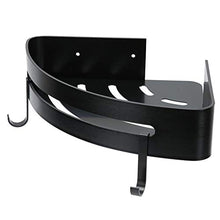 Portaoggetti, portaoggetti angolare, resistente WC domestico nero sospeso per bagno