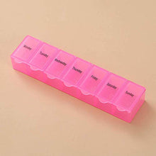 BGSFF Portapillole Organizer 7 Griglie Coperchio Indipendente Trasparente e Visibile Dispenser Pillole Settimanale Astuccio Rosa