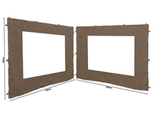 QUICK STAR 2 pareti Laterali per Gazebo da Giardino, Anticato, 3 x 3 m, Parete Laterale, Beige-grigio