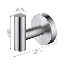 KES Ganci Bagno Ganci Appendiabiti Bagno Gancio da Paret Acciaio Inossidabile SUS304 Spazzolato, A2164DG-2